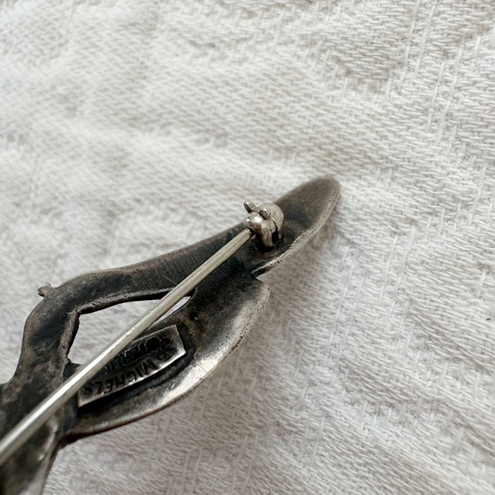Vintage Jo Michels Sterling Silver Samara Maple Seed Pod Pin Brooch - Picture 6 of 7